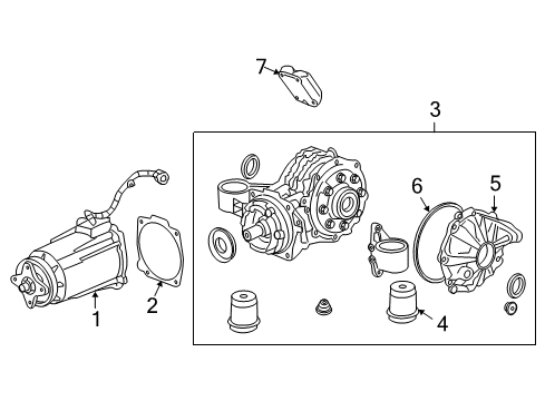 2007 Pontiac Torrent Axle & Differential - Rear Diagram