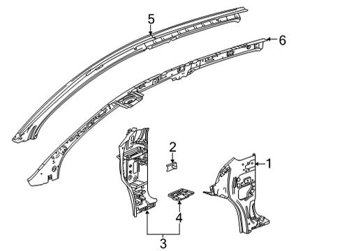 2022 Chevy Trailblazer Hinge Pillar Diagram