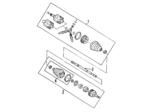 2002 Oldsmobile Aurora Front Axle Shafts & Joints, Drive Axles Diagram