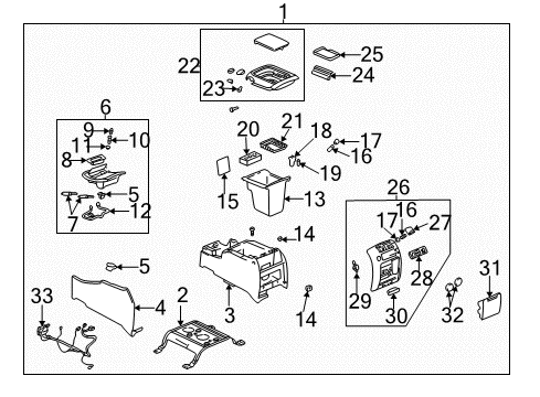 2002 GMC Sierra 2500 HD Cover Assembly, Front Floor Console (Lh Rear Seat Heater) *Neutral Diagram for 15753154