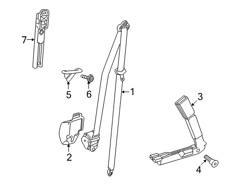 2008 Pontiac G8 Seat Belt Diagram