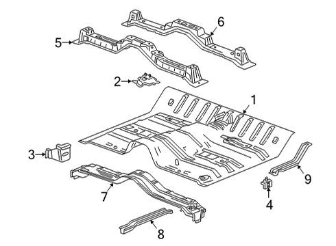 2023 GMC Sierra 3500 HD Floor Diagram 3 - Thumbnail