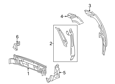 2006 Saturn Relay Rear Body Diagram