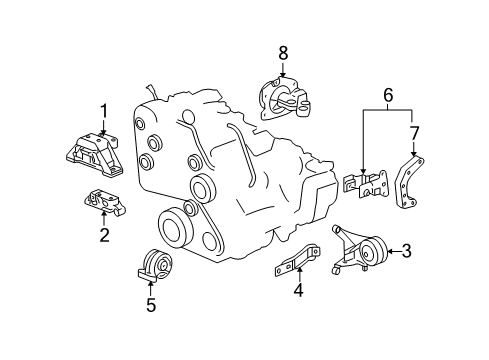 2006 Chevy Equinox Engine & Trans Mounting Diagram