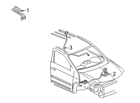 2005 Pontiac Aztek Antenna & Radio Diagram