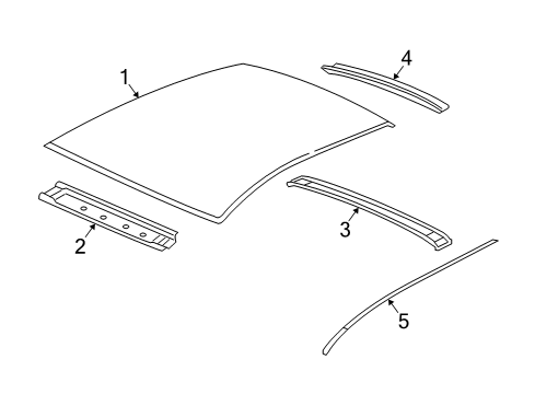 2007 Pontiac G5 Molding Asm,Roof Panel Joint Finish *Primed (RH) (Coupe) Diagram for 19120300