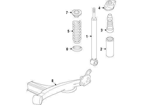 2018 Chevy Sonic Rear Axle, Suspension Components Diagram