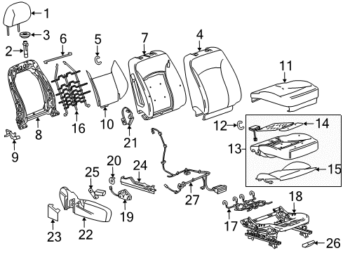 2013 Buick Regal Passenger Seat Components Diagram 2 - Thumbnail