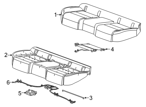 2019 Cadillac XT4 Cover Assembly, R/Seat Cush *Platinum Diagram for 84716572