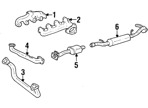 1993 Chevy C2500 Exhaust Muffler Assembly Diagram for 15661661