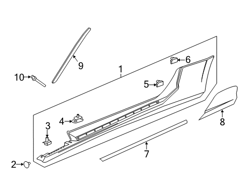 2020 Chevy Camaro Exterior Trim - Pillars, Rocker & Floor Diagram 2 - Thumbnail