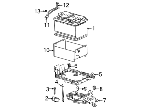 2023 Buick Encore GX Cable Assembly, Bat Pos Diagram for 42737315