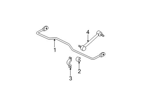 2006 Chevy Impala Rear Suspension Components, Stabilizer Bar Diagram 3 - Thumbnail