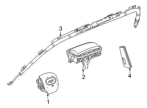 2023 GMC Sierra 1500 Air Bag Components Diagram 1 - Thumbnail