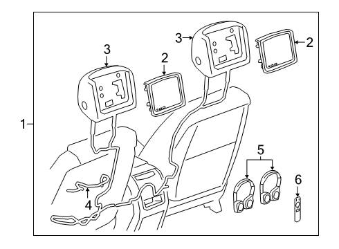 2022 Cadillac XT6 Entertainment System Components Diagram