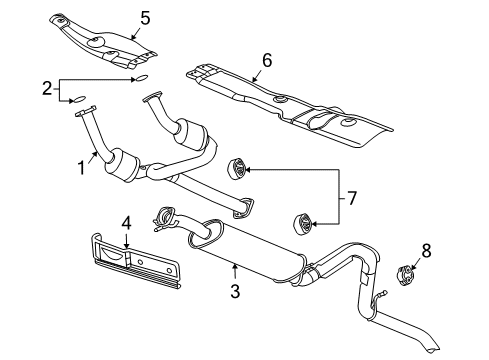 2006 Buick Rainier Exhaust Components Diagram