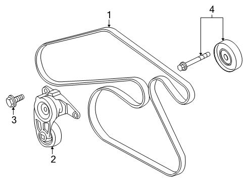 2012 GMC Terrain Belts & Pulleys Diagram