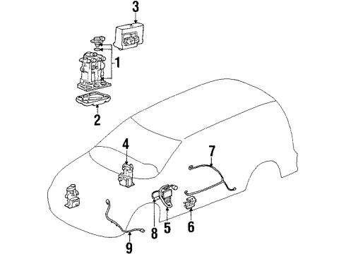 1999 Pontiac Montana ABS Components, Electrical Diagram