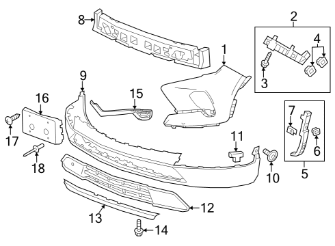 2024 Chevy Blazer Bumper & Components - Front Diagram 2 - Thumbnail