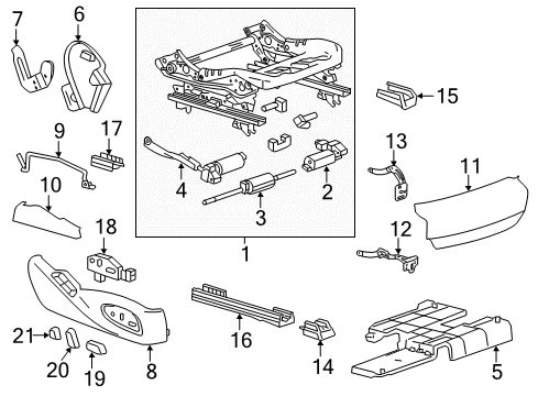 2018 Cadillac CTS Tracks & Components Diagram 2 - Thumbnail