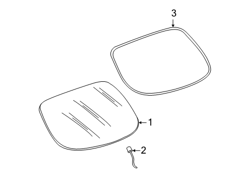 1997 Buick Regal Back Glass, Reveal Moldings Diagram