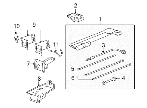 2010 Chevy Silverado 1500 Jack & Components Diagram 3 - Thumbnail