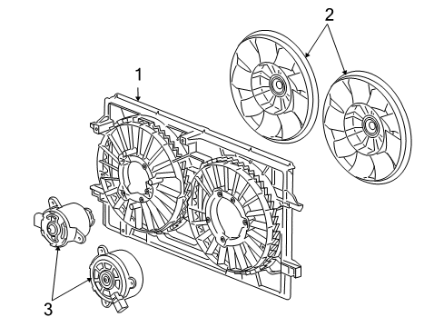 2009 Pontiac G6 Cooling System, Radiator, Water Pump, Cooling Fan Diagram 7 - Thumbnail