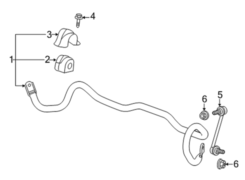 2023 Buick Envision Stabilizer Bar & Components - Front Diagram