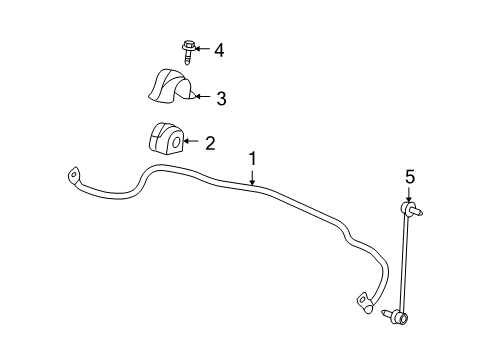 2007 Saturn Aura Stabilizer Bar & Components - Front Diagram 2 - Thumbnail