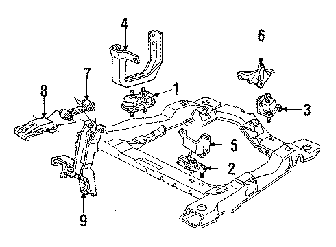 1994 Chevy Lumina APV Engine Mounting Diagram 1 - Thumbnail