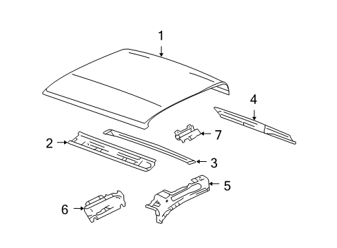 2007 Chevy Colorado Roof & Components Diagram 3 - Thumbnail