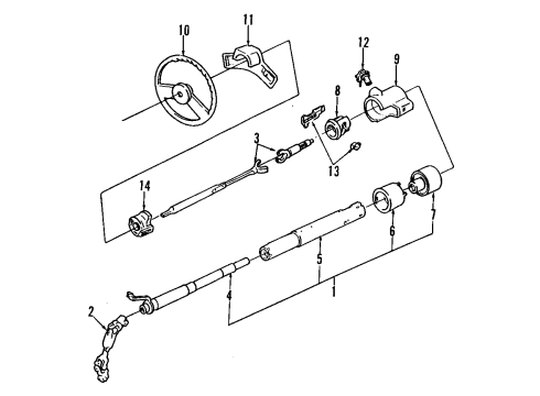 1990 Chevy G10 Steering Column, Steering Wheel Diagram 4 - Thumbnail