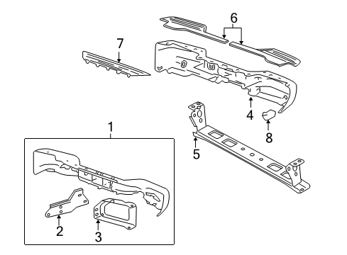 2006 Cadillac Escalade ESV Rear Bumper Diagram