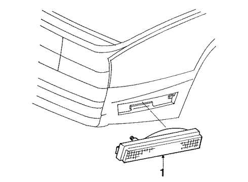 1989 Cadillac Seville Corner & Side Marker Lamps Diagram 1 - Thumbnail