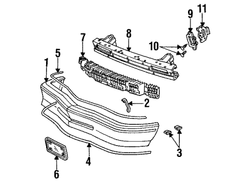 1992 Buick Skylark Front Bumper Diagram