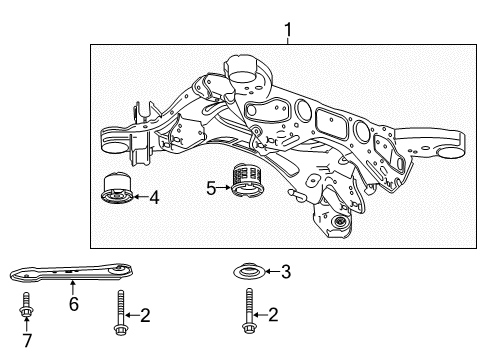 2022 GMC Acadia Suspension Mounting - Rear Diagram 1 - Thumbnail