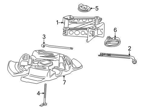 2010 Cadillac SRX Jack & Components Diagram