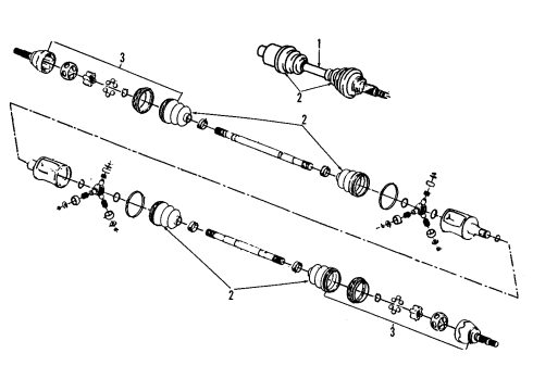 1994 Pontiac Sunbird Front Axle Shafts & Joints, Drive Axles Diagram