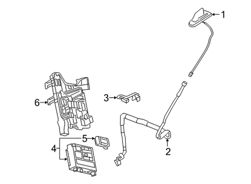 2024 GMC Sierra 2500 HD Communication System Components Diagram