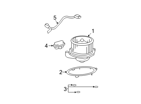 2007 Pontiac Vibe Blower Motor & Fan Diagram