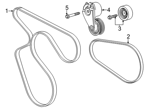 2024 GMC Sierra 2500 HD Belts & Pulleys Diagram