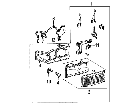 1999 Cadillac DeVille Bulbs Diagram