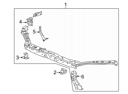 2015 Buick Encore Radiator Support Diagram