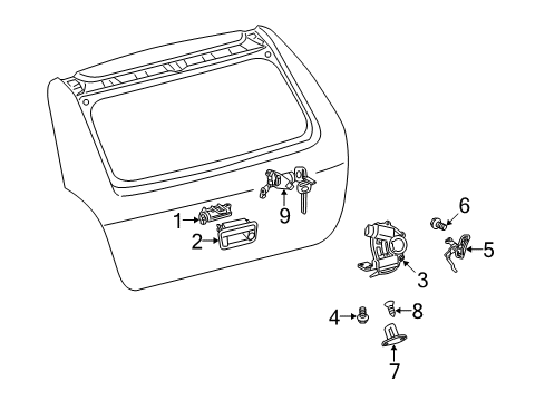 2009 Pontiac Vibe Lift Gate Diagram