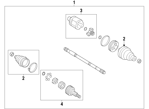 2015 Buick Regal Front Axle Shafts & Differential Diagram