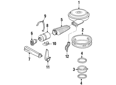 1989 GMC K3500 Air Intake Diagram 1 - Thumbnail