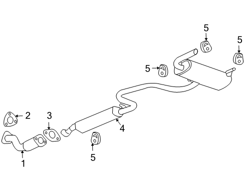 2008 Pontiac G6 Exhaust Components Diagram