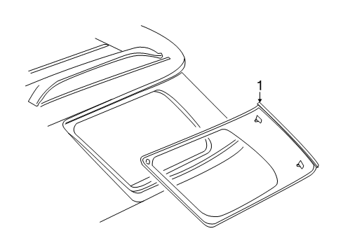 2007 Saturn Outlook Quarter Panel - Glass & Hardware Diagram