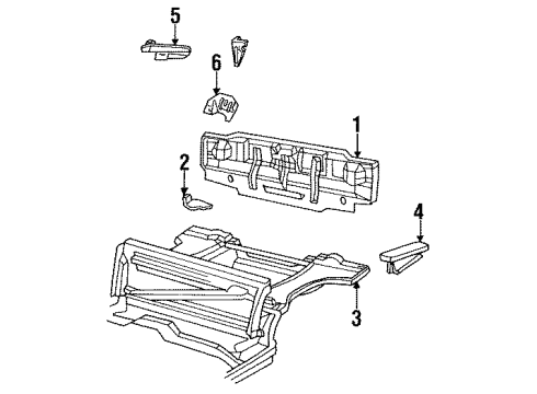 1989 Chevy Cavalier Rear Body Diagram 2 - Thumbnail