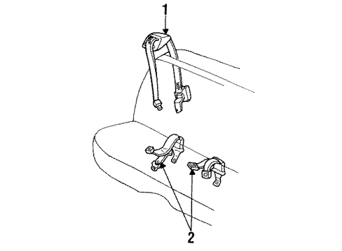 1996 Buick Regal Seat Belt Diagram 2 - Thumbnail